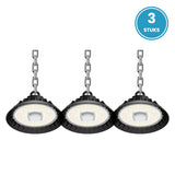 3× UFO LED high bay 100W warmwit 3000K - 3 stuks