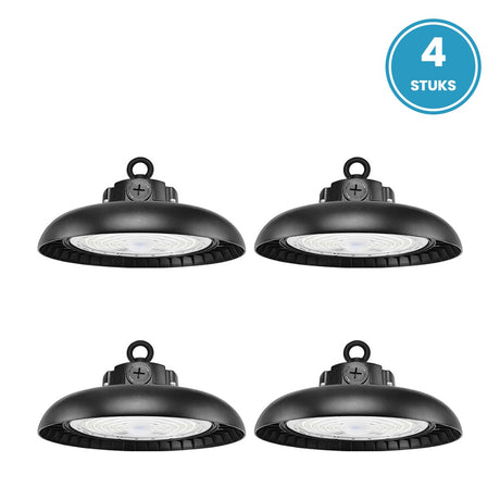 4× UFO LED high bay 100W neutraalwit 5000K - 4 stuks