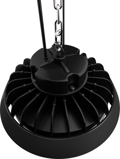 Blls black UFO LED lights with chain mounting and efficient cooling