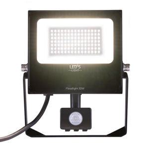 30-W-LED-Flutlicht mit Sensor – 4100 Lumen – Kaltweiß (4000 K) – PIR-Bewegungsmelder – Schutzart IP65 – Schwarz