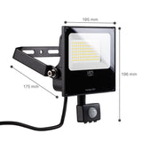 UltraFlood LED Flutlicht 30W mit Bewegungsmelder und Tageslichtsensor - Neigbar - 4800 Lumen - IP65