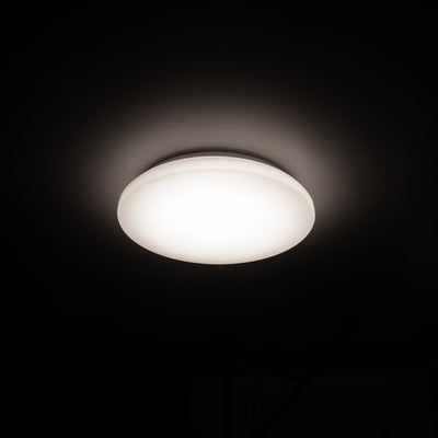 Plafonnier LED 900 lumens – 12 W – Blanc froid 4000 K – Ø 27 cm – Résistant aux projections d’eau IP44 – Salle de bains