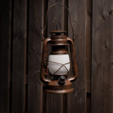 Vintage LED Olielamp op batterijen - Dimbaar - Draadloos - 24 cm - Koper