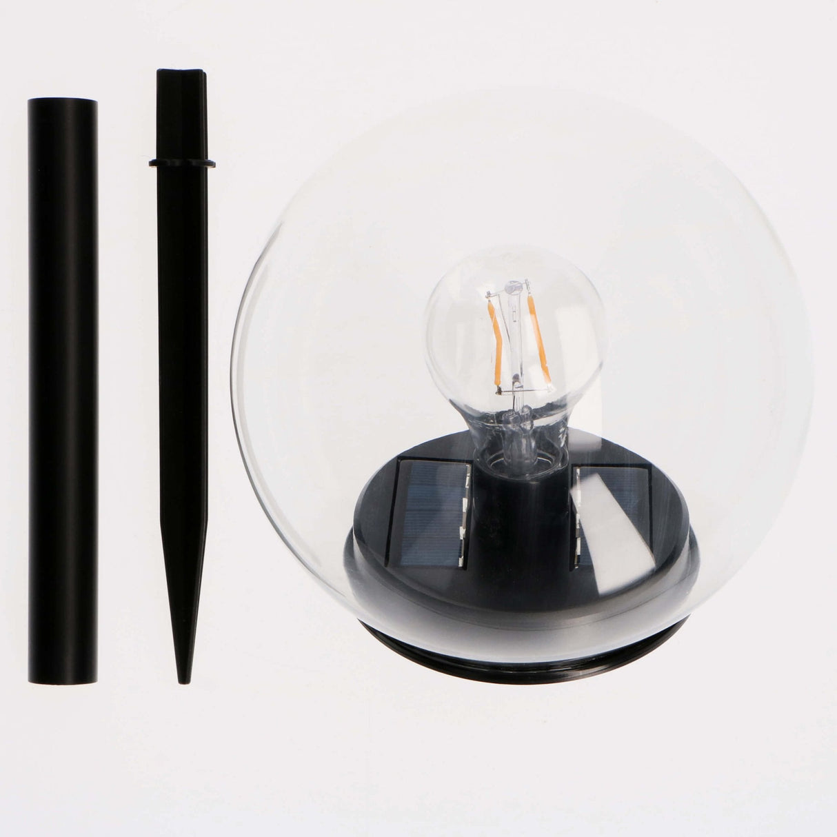 Vintage Solar-Erdspießleuchte mit Sensor - Automatisches Ein-/Ausschalten - Warmweißes Licht - IP44 - 54 cm