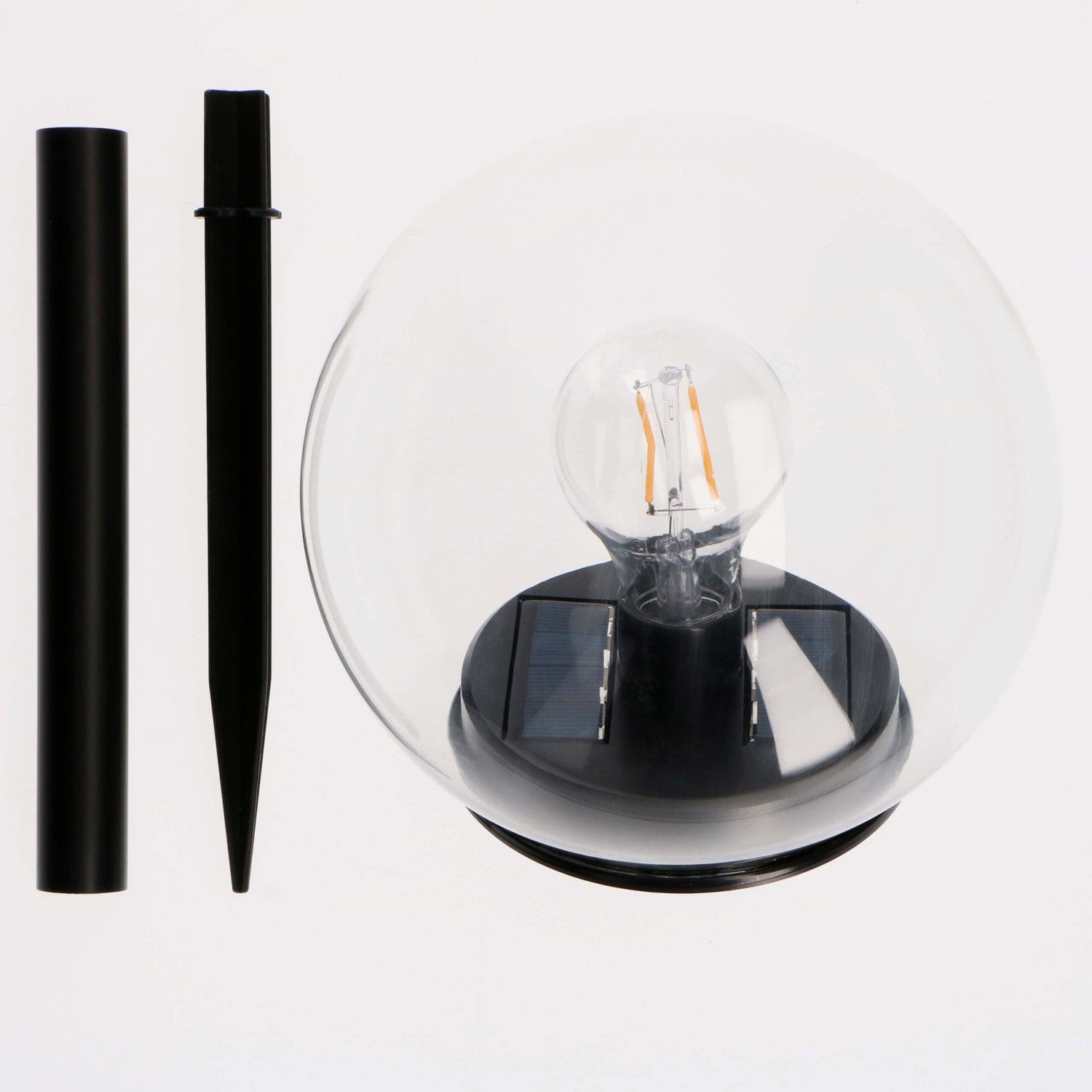 Vintage Solar-Erdspießleuchte mit Sensor - Automatisches Ein-/Ausschalten - Warmweißes Licht - IP44 - 54 cm