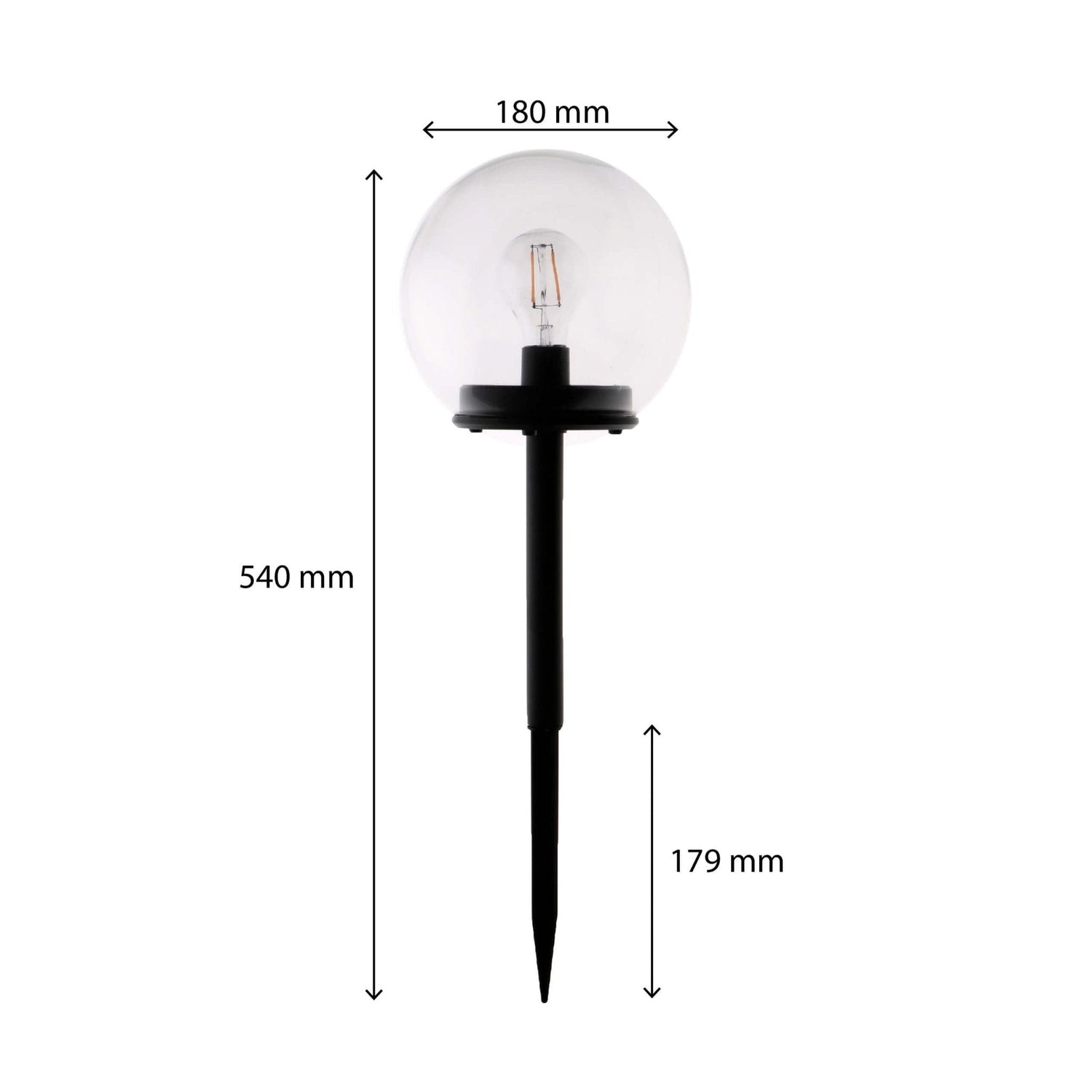 Vintage Solar-Erdspießleuchte mit Sensor - Automatisches Ein-/Ausschalten - Warmweißes Licht - IP44 - 54 cm