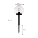 Vintage Solar-Erdspießleuchte mit Sensor - Automatisches Ein-/Ausschalten - Warmweißes Licht - IP44 - 54 cm