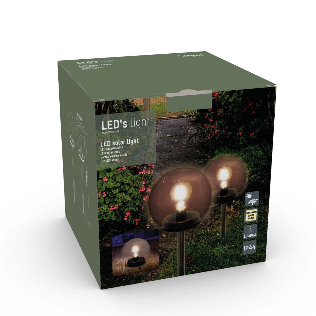 Vintage Solar-Erdspießleuchte mit Sensor - Automatisches Ein-/Ausschalten - Warmweißes Licht - IP44 - 54 cm