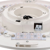 VoiceControl LED Ceiling Light 50 cm with Google Nest &amp; Amazon Echo Dot Holder - Controllable with App