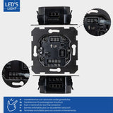 Wandschalter mit Bewegungsmelder – 55 x 55 mm Unterputzmontage – LED-kompatibel – Weiß