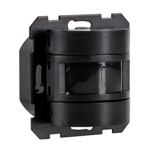 Wandschalter mit Bewegungsmelder – Unterputzmontage 55 x 55 mm – Erfassungsbereich 180° – Max. 500 W – Schwarz