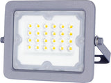 Outdoor lamp grey | LED construction lamp 20W=180W spotlight | cool white 4000K - 90° light angle | waterproof IP65