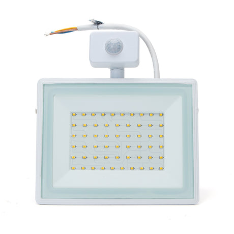 LED outdoor lamp white | 50W=450W LED spotlight | IR sensor | daylight white 6400K | waterproof IP65