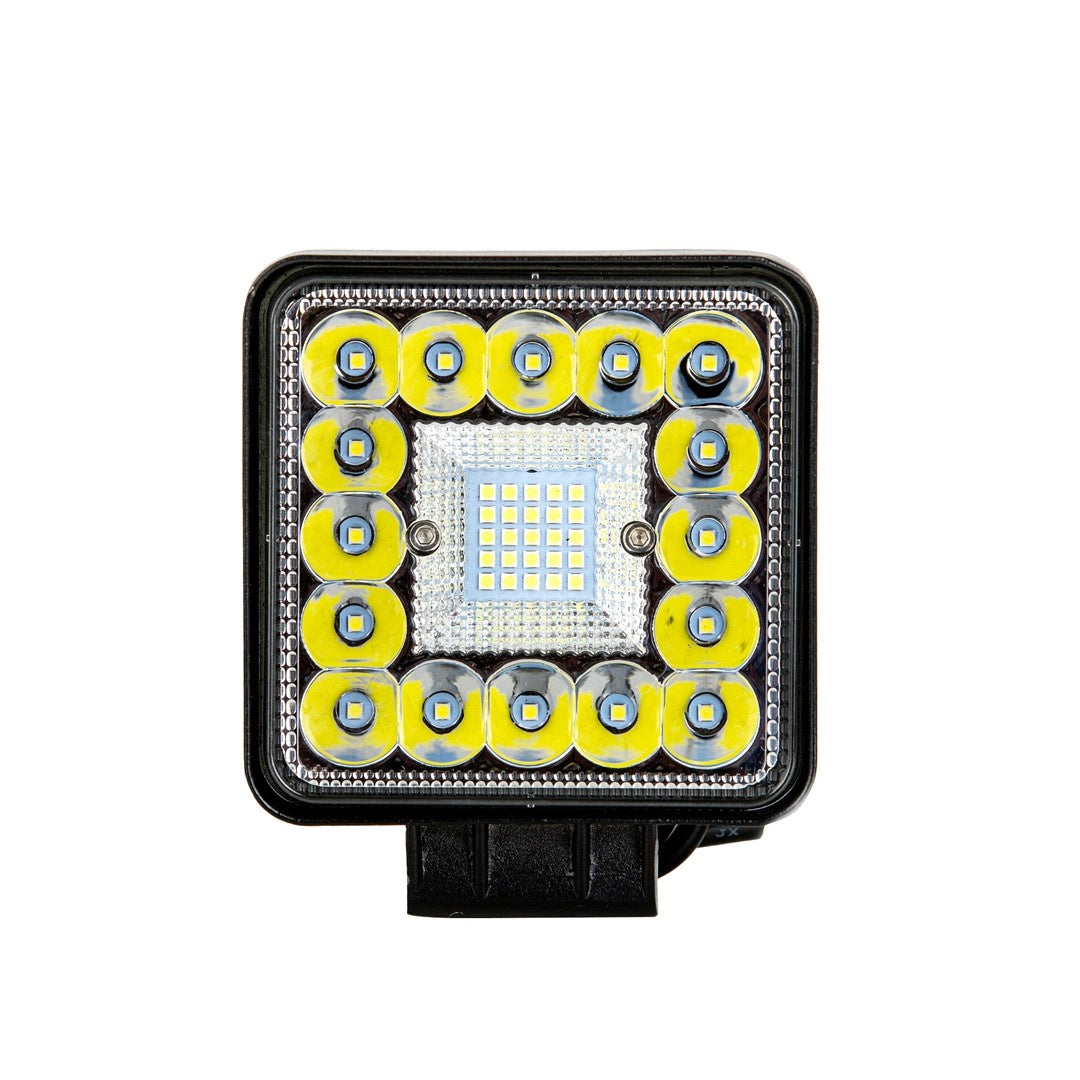 Spotlight LED 42W - 108mm x 108mm x 47mm | Combo (Spot + Flood) - 12V &amp; 24V DC | daylight white 6500K | IP67 