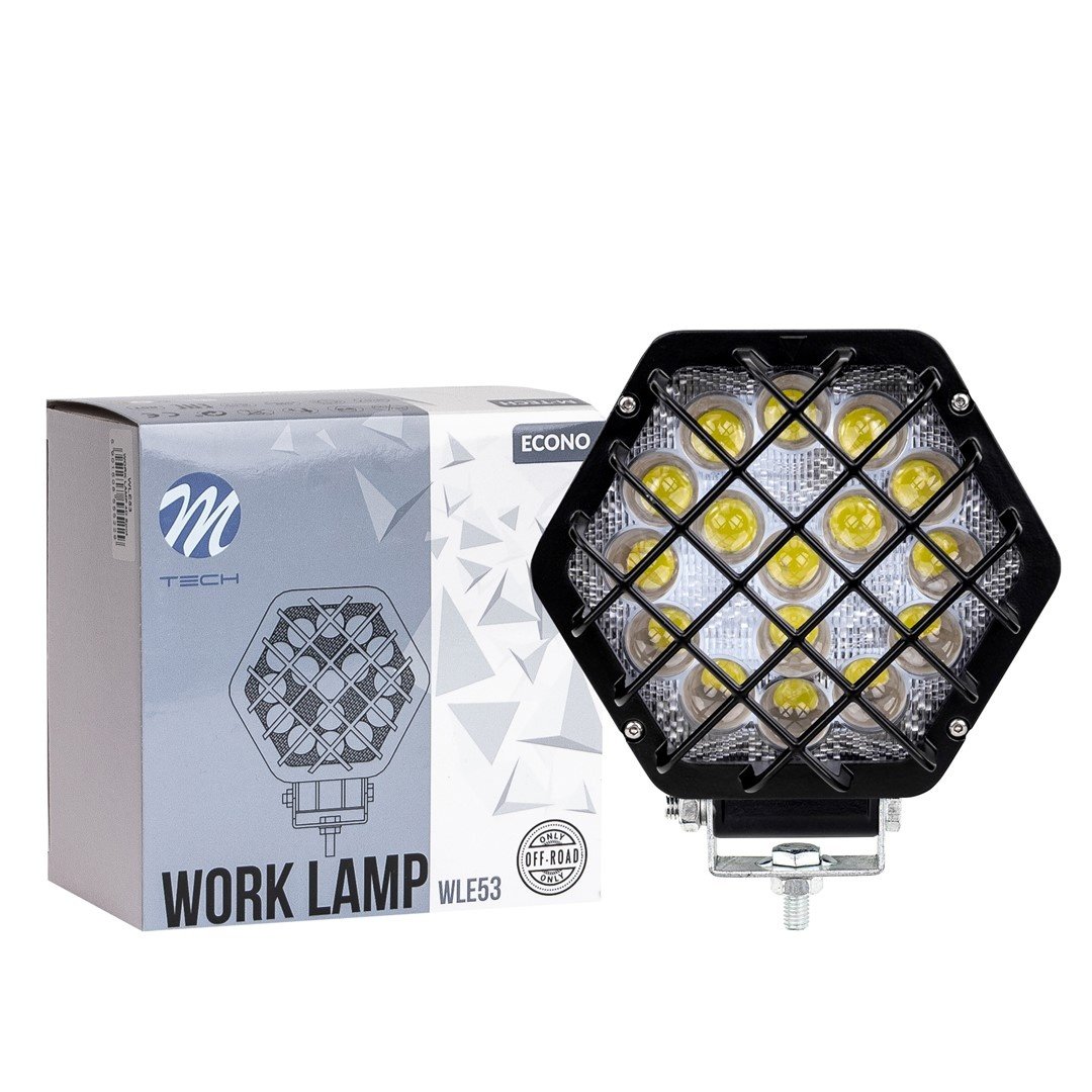 Strahler LED 48W - Arbeitslicht HEX~2300 Lumen - 12V &amp; 24V DC | Tageslichtweiß 6500K | IP67